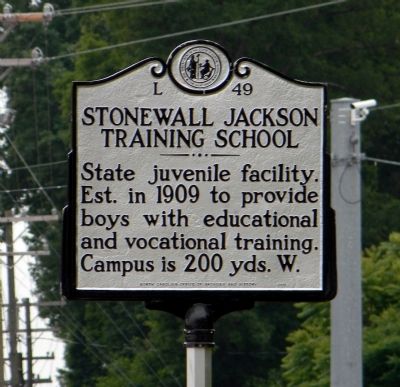 Stonewall Jackson Training School Marker. Click for full size. Stonewall Jackson Training School Marker image. Click for full size.