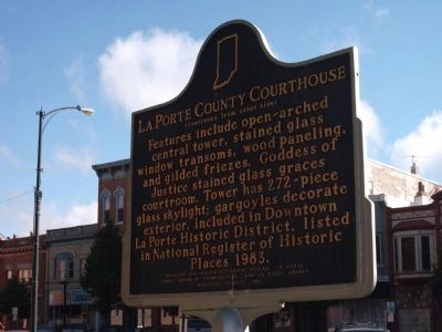 Side Two - - LaPorte County Courthouse Marker image. Click for full size.