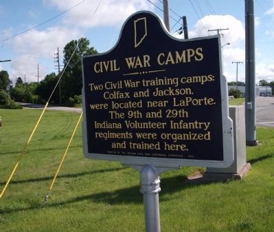 Obverse Side - - Civil War Camps Marker image. Click for full size.