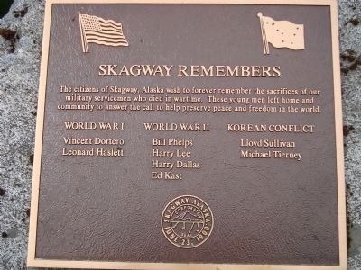 Skagway Remembers War Memorial image. Click for full size.