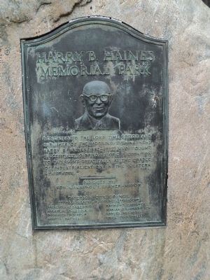 Harry B. Haines Memorial Park Marker image. Click for full size.