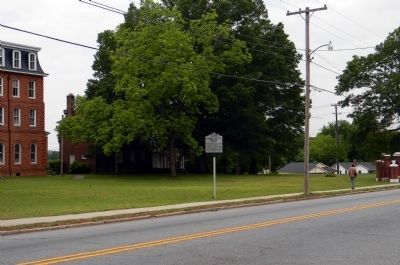 Wide view of the Barber-Scotia College Marker. Click for full size. Wide view of the Barber-Scotia College Marker image. Click for full size.