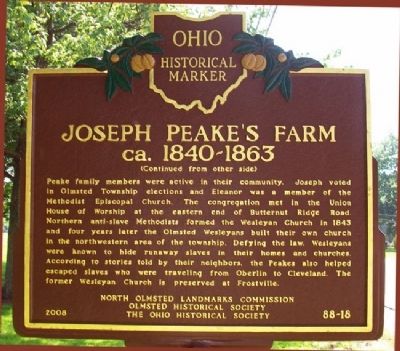 Joseph Peake's Farm Marker (Side B) image. Click for full size.