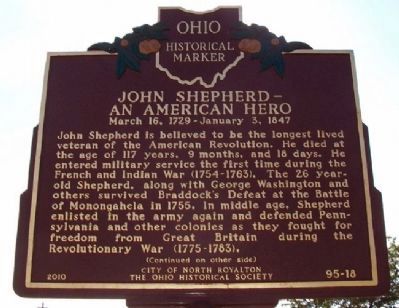 John Shepherd - An American Hero Marker (Side A) image. Click for full size.