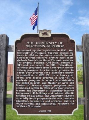 The University of Wisconsin-Superior Marker image. Click for full size.
