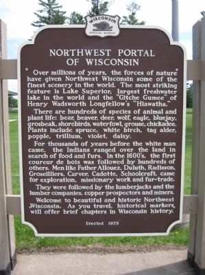 Northwest Portal of Wisconsin Marker image. Click for full size.
