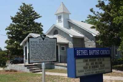 Bethel Baptist Church Marker. Click for full size. Bethel Baptist Church Marker image. Click for full size.