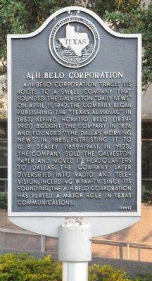 A. H. Belo Corporation Marker image. Click for full size.