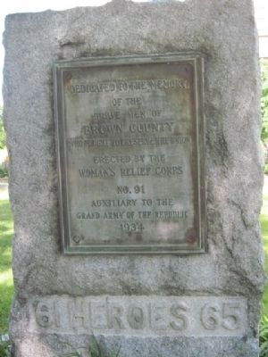 Brown County Civil War Memorial Marker image. Click for full size.