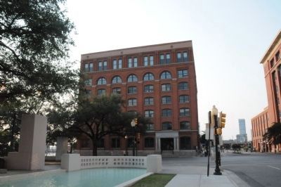 Formerly The Texas School Book Depository Building and Marker image. Click for full size.