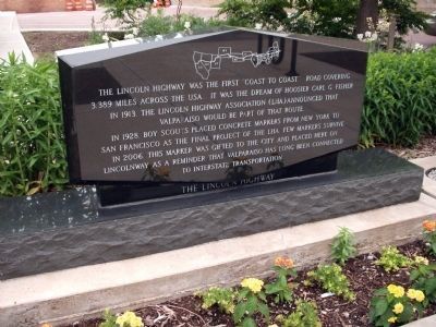 The Lincoln Highway Marker image. Click for full size.