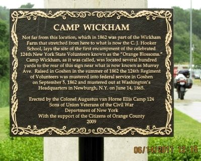 Camp Wickham Marker image. Click for full size.