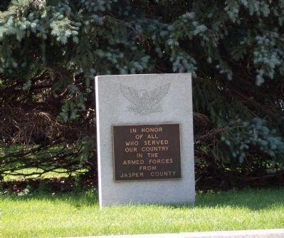 Update Photo 2011 - - Jasper County Veterans Memorial Marker image. Click for full size.
