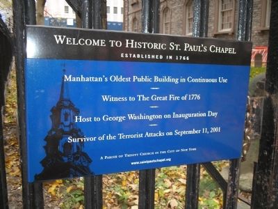 Historic St. Pauls Chapel Marker image. Click for full size.