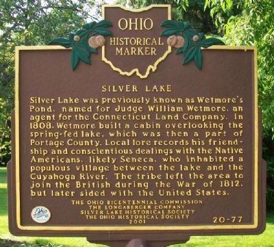 Silver Lake Marker (Side A) image. Click for more information.