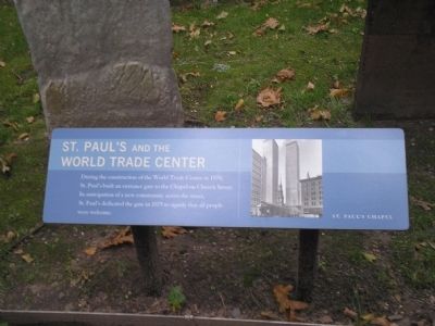 St. Pauls and the World Trade Center Marker image. Click for full size.