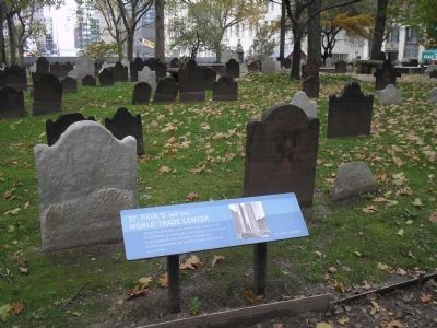 Marker in the St. Paul’s Churchyard. Click for full size. Marker in the St. Paul’s Churchyard image. Click for full size.