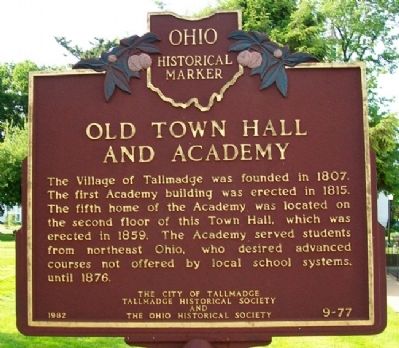 Old Town Hall and Academy Marker image. Click for full size.