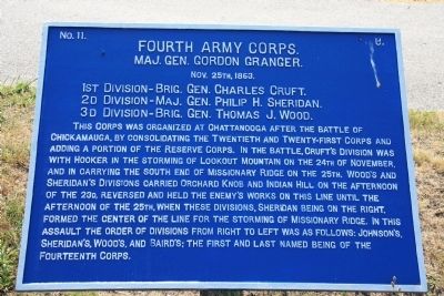 Fourth Army Corps. Marker. Click for full size. Fourth Army Corps. Marker image. Click for full size.
