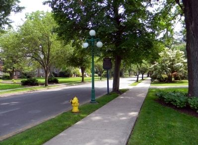 Wide view of the Underground Railroad Marker. Click for full size. Wide view of the Underground Railroad Marker image. Click for full size.
