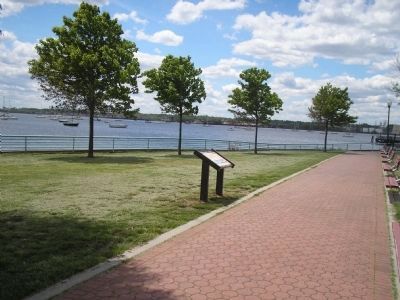 Marker on Perth Amboy Waterfront. Click for full size. Marker on Perth Amboy Waterfront image. Click for full size.