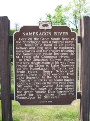 Namekagon River Marker image. Click for full size.