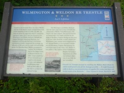 Wilmington & Weldon RR Trestle Marker image. Click for full size.