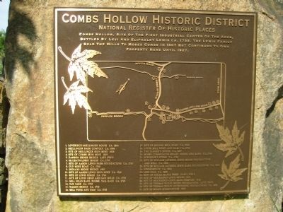 Combs Hollow Historic District Marker image. Click for full size.