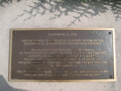 Morris County 9/11 Memorial Marker image. Click for full size.