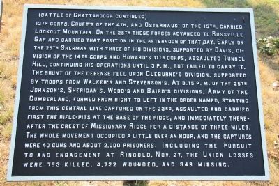 Battle of Chattanooga. Marker image. Click for full size.