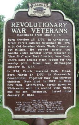Revolutionary War Veterans Marker image. Click for full size.
