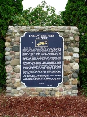 Larson Brothers Airport Marker image. Click for full size.