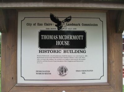 Thomas McDermott House Marker image. Click for full size.