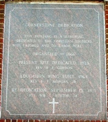 Wesley Temple AME Zion Church Cornerstone image. Click for full size.