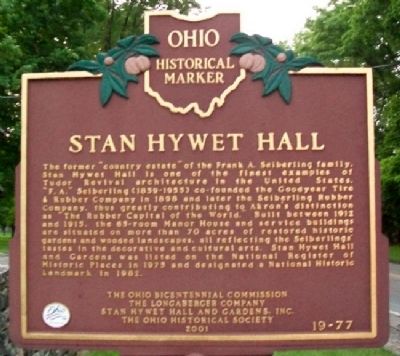 Stan Hywet Hall Marker. Click for full size. Stan Hywet Hall Marker image. Click for full size.