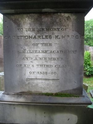 Cadet Charles K. Hodge Monument. Click for full size. Cadet Charles K. Hodge Monument image. Click for full size.
