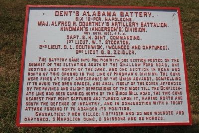 Dent's Alabama Battery. Marker. Click for full size. Dent's Alabama Battery. Marker image. Click for full size.
