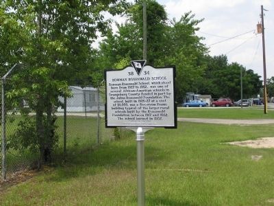Bowman Rosenwald School Marker image. Click for full size.
