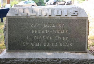 26th Illinois Infantry Marker. Click for full size. 26th Illinois Infantry Marker image. Click for full size.