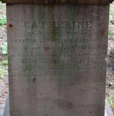 Patrick and Martha Calhoun Monument -<br>North Inscription image. Click for full size.
