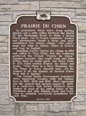 Prairie du Chien Marker. Click for full size. Prairie du Chien Marker image. Click for full size.