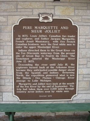 Pere Marquette and Sieur Jolliet Marker image. Click for full size.