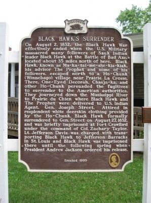 Black Hawk's Surrender Marker. Click for full size. Black Hawk's Surrender Marker image. Click for full size.