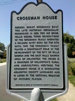 Crossman House Marker image. Click for full size.