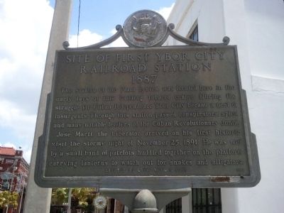 Site of First Ybor City Railroad Station Marker image. Click for full size.
