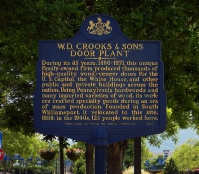 W.D. Crooks & Sons Door Plant Marker image. Click for full size.