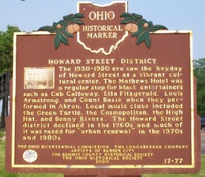 Howard Street District Marker (Side B) image. Click for full size.