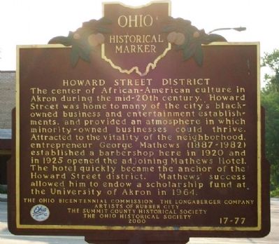 Howard Street District Marker (Side A) image. Click for full size.