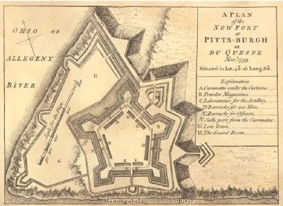Plan of Fort Pitt image. Click for full size.