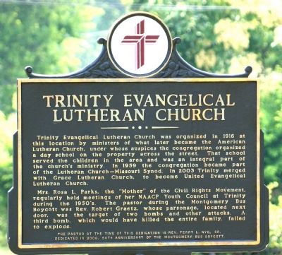 Trinity Evangelical Lutheran Church Marker image. Click for full size.